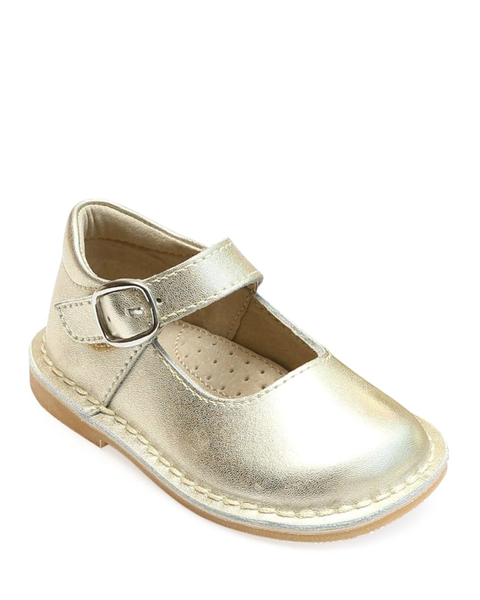 Grace Metallic Leather Mary Jane Flats, Baby/Toddler